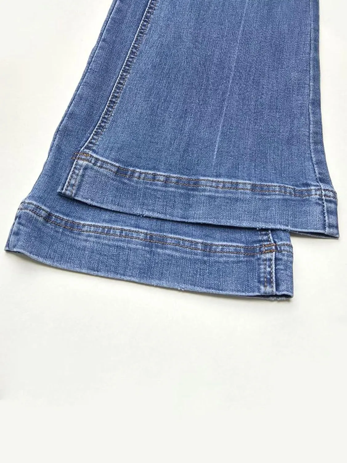 Flamingals Mid Waist Boot Cut Jeans for Women Straight Leg Jeans Cowgirl Trendy Jeans Denim Pants