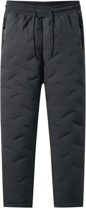 Fleece Lined Snow Pants Sherpa Lined Sweatpants Winter Thicken Fleece Pants Outdoor Joggers for Men Women