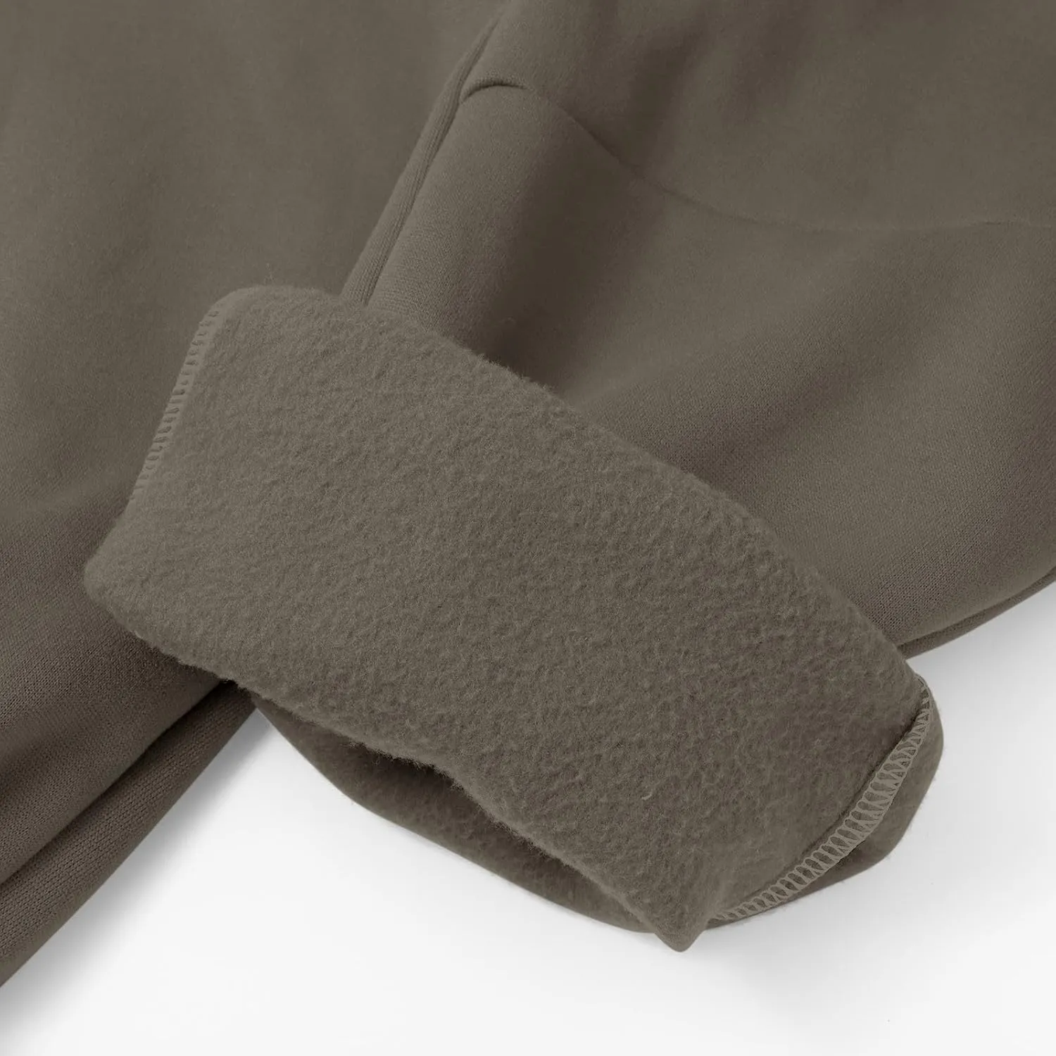 Fleece Lined Sweatpants Sherpa Cargo Pants Thermal High Waisted Joggers Cinch Bottom Drawstring Trousers with Pockets