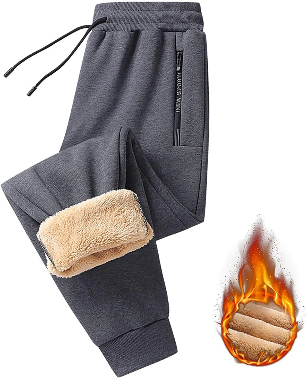 Fleece Lined Sweatpants Women Fleece Joggers for Women with Pockets Bevawear Glide Pants for Women Winter Pants