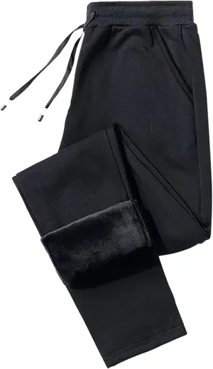 Fleece Lined Sweatpants Women Joggers for Women Casual Pants High Waisted Thermal Winter Warm Pants for Straight