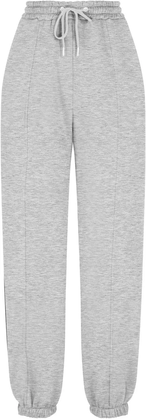 Fleece Womens Joggers with Pockets Loose Sweatpants High Waisted Sweat Pants Athletic Ankle Pull on Jogger Pants