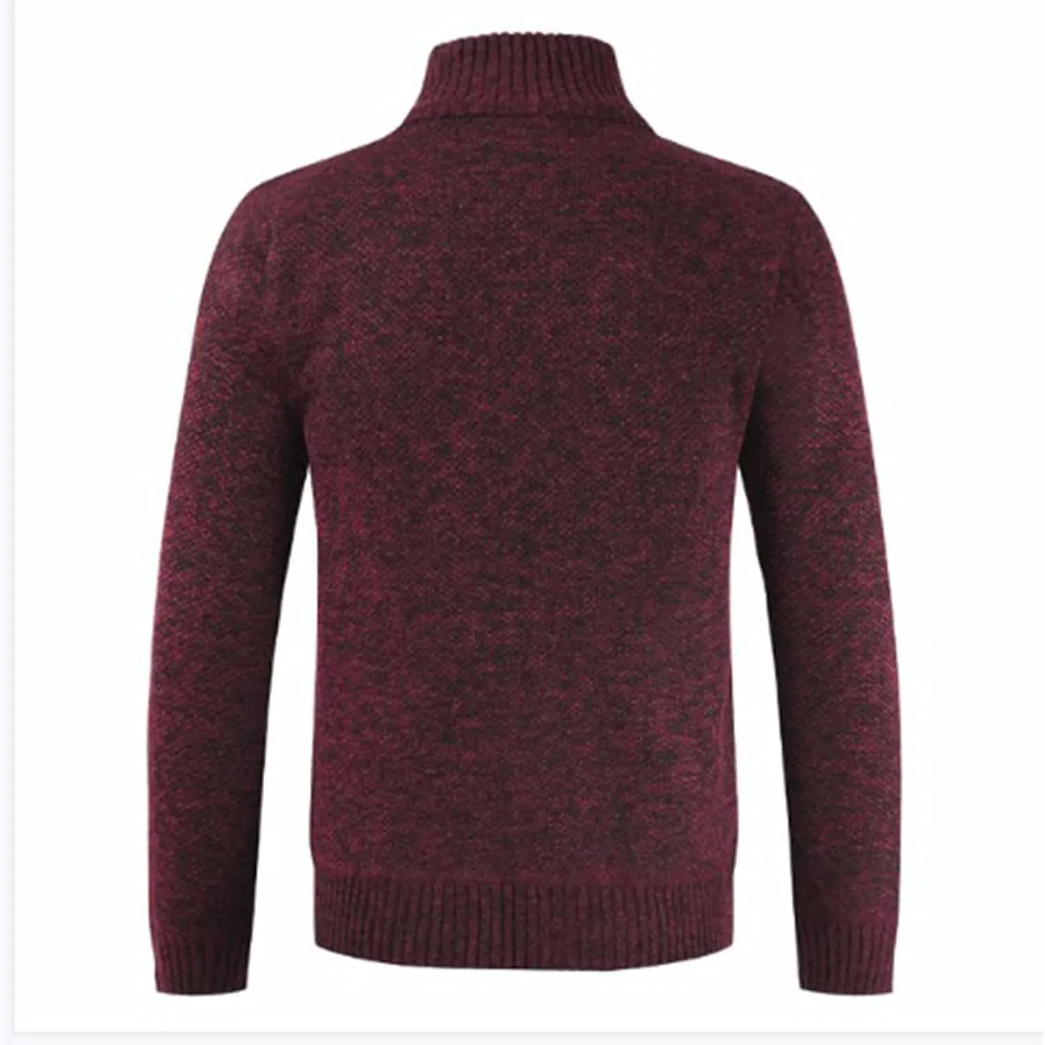 Fxbar Men's Cardigan Sweaters Stand Collar Casual Full Zip Sweaters Slim Fit Knitted Cardigans with Pockets