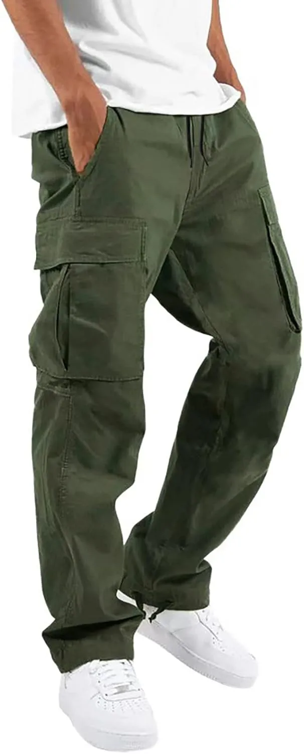 GIERIDUC Straight Leg Cargo Pants for Mens Navy Blue Dress Pants Slim Fit Light Gray Dress Pants Mens Mens High Waisted Pants
