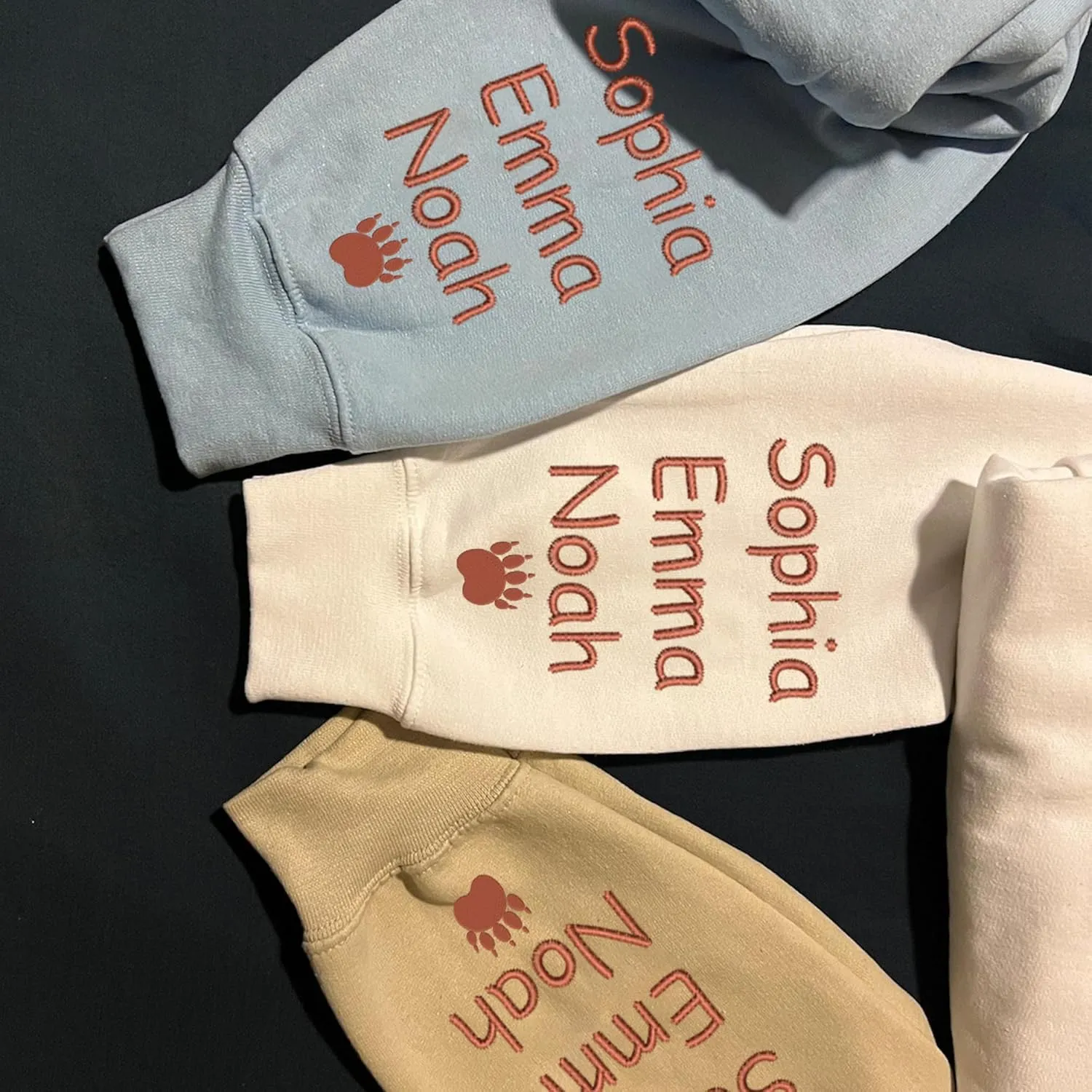 Godmerch Personalized Embroidered Mama Sweatshirts For Women, Gift For Mom, Gift For Mom, Mama Text on Sleeve Christmas