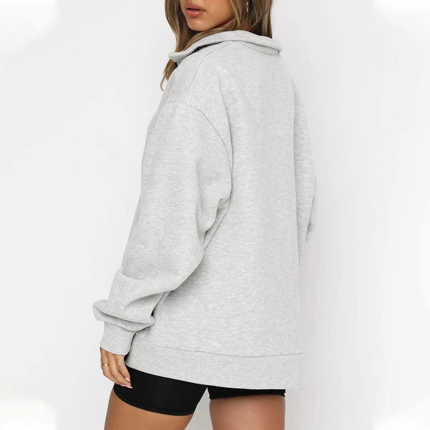 GOFULY 1/4 Zip Sweatshirt Women Fall Pink Graphic Sweatshirts Trendy Preppy Long Sleeve Pullover Winter Lightweight Clothes