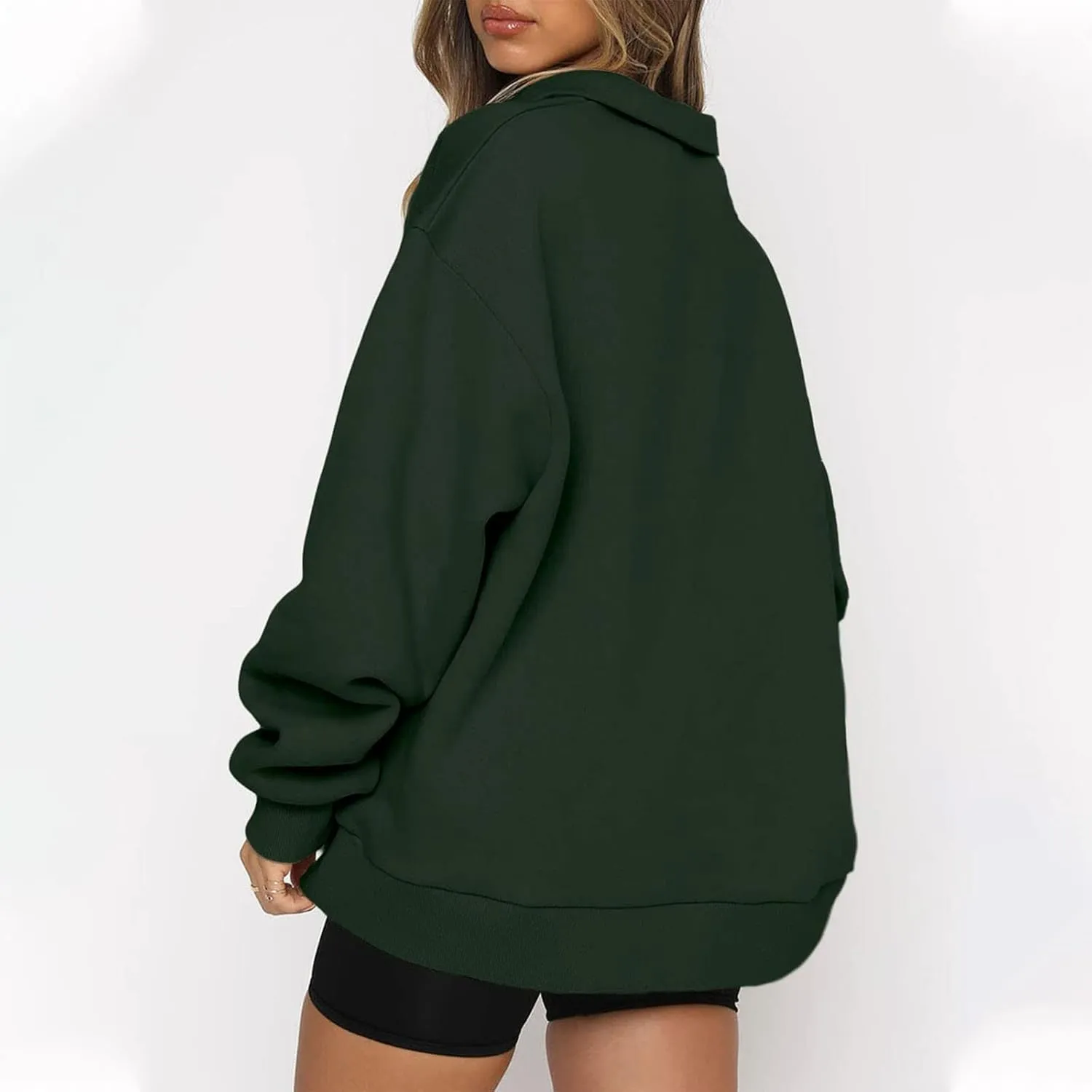 GOFULY 1/4 Zip Sweatshirt Women Lightweight Fall Solid Oversized Sweatshirts Y2K Long Sleeve Pullover Winter Cute Pullover