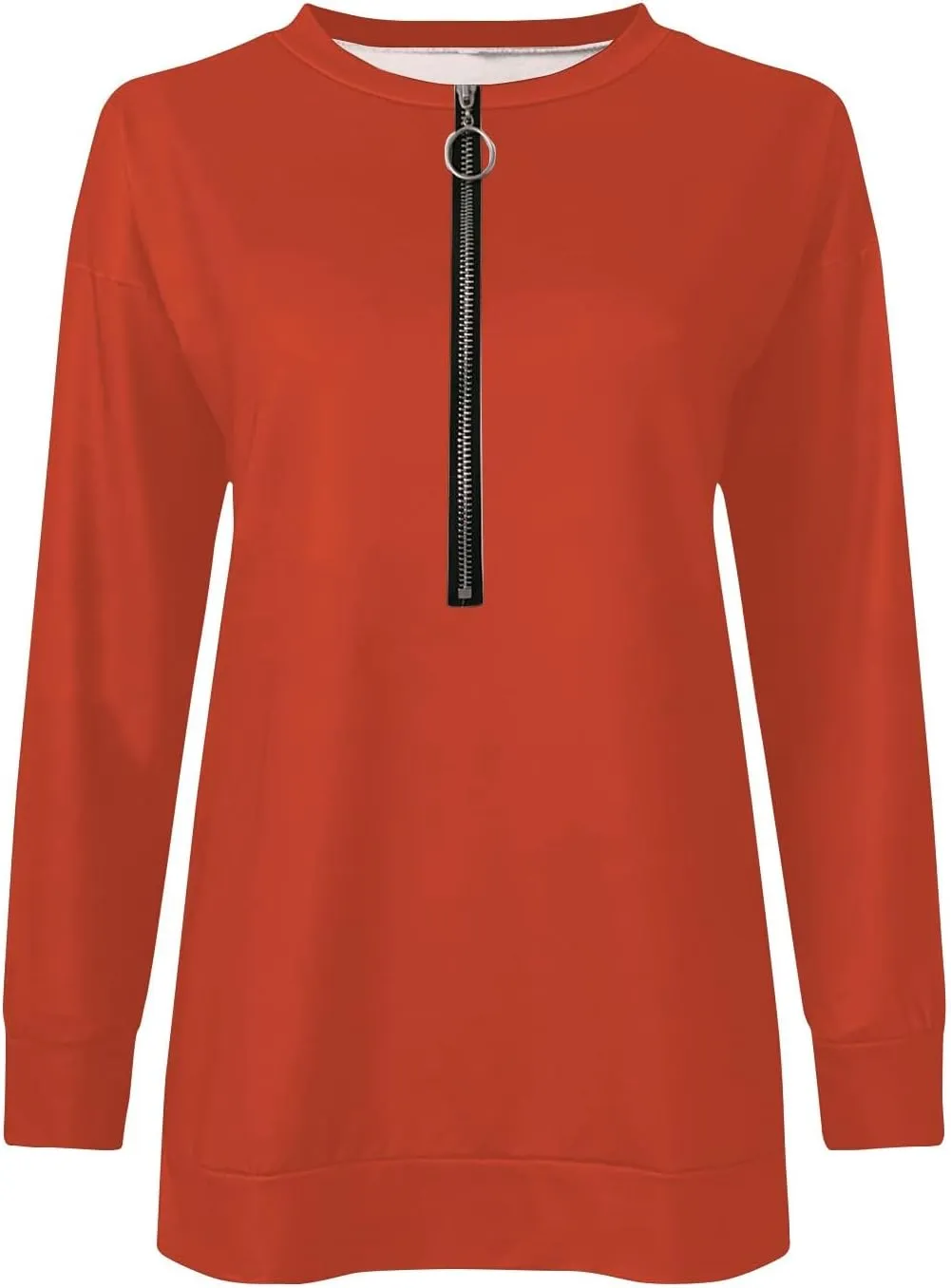 GOFULY Sweatshirt For Women Fall Quarter Zip Pullover Baggy Solid Outfits Long Sleeve Lapel Collared Clothes 2024 Trendy