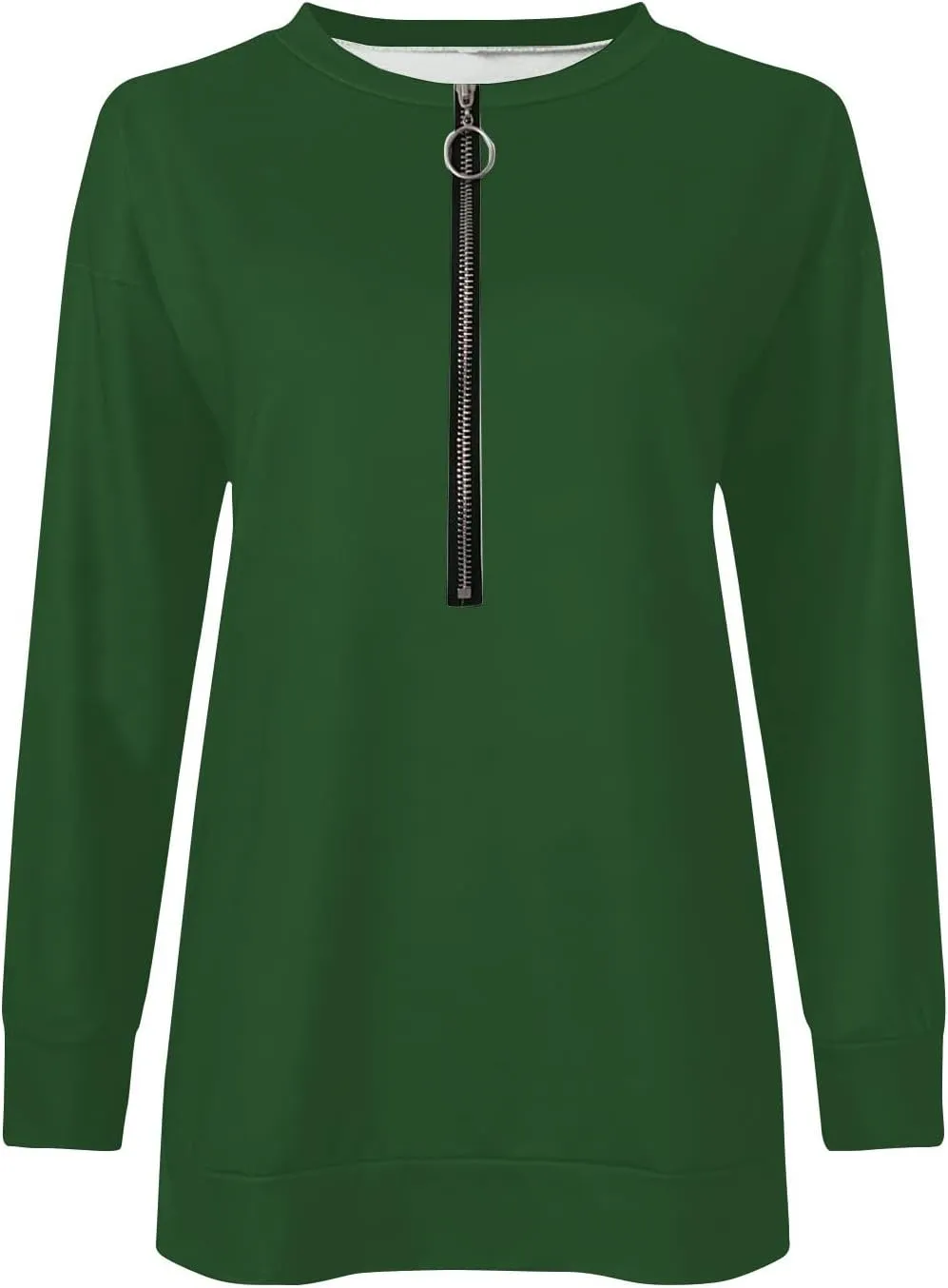 GOFULY Sweatshirt For Women Fall Quarter Zip Pullover Baggy Solid Outfits Long Sleeve Lapel Collared Clothes 2024 Trendy