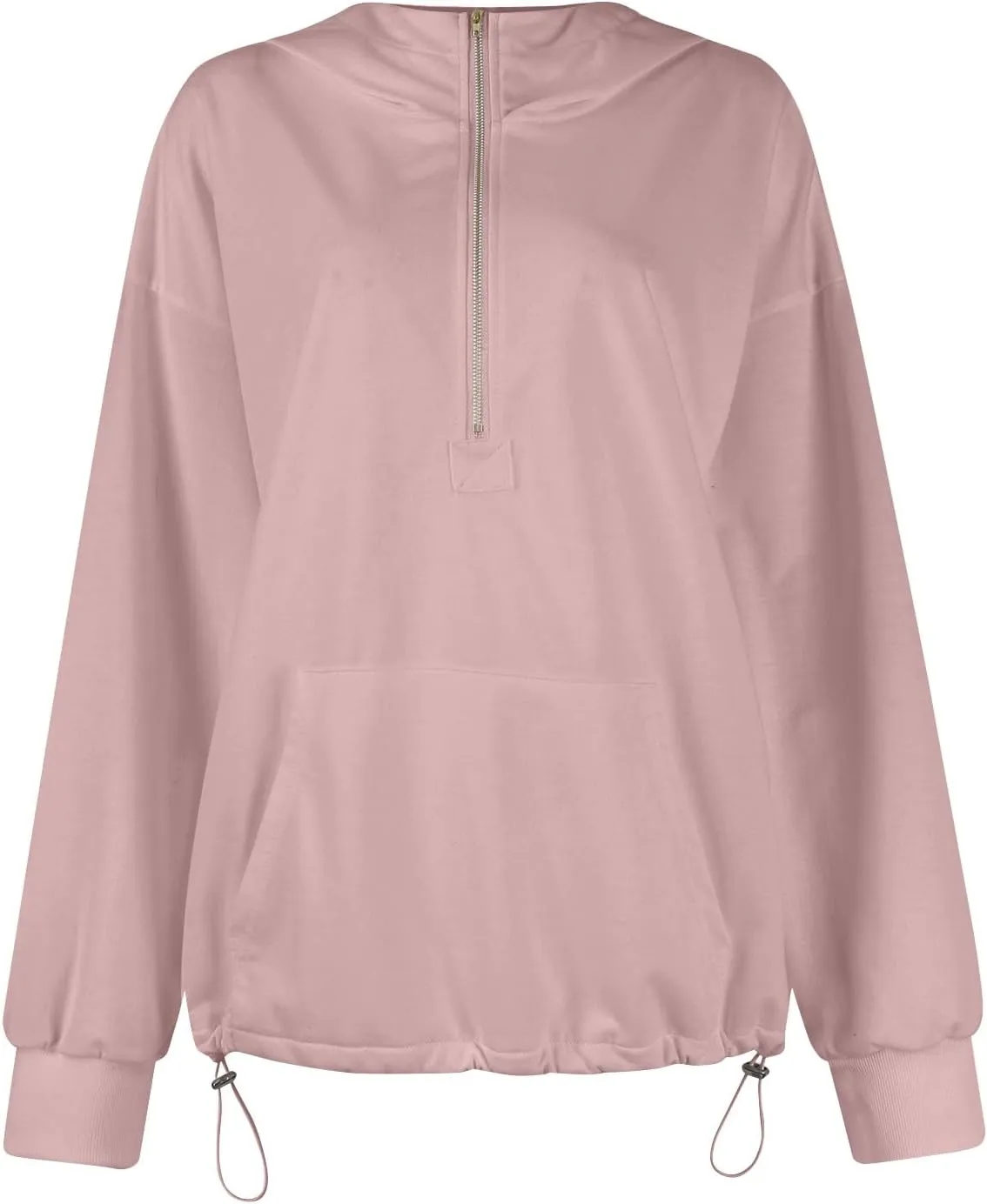 GOFULY Sweatshirt For Women Fall Quarter Zip Pullover Baggy Solid Outfits Long Sleeve Lapel Collared Clothes 2024 Trendy