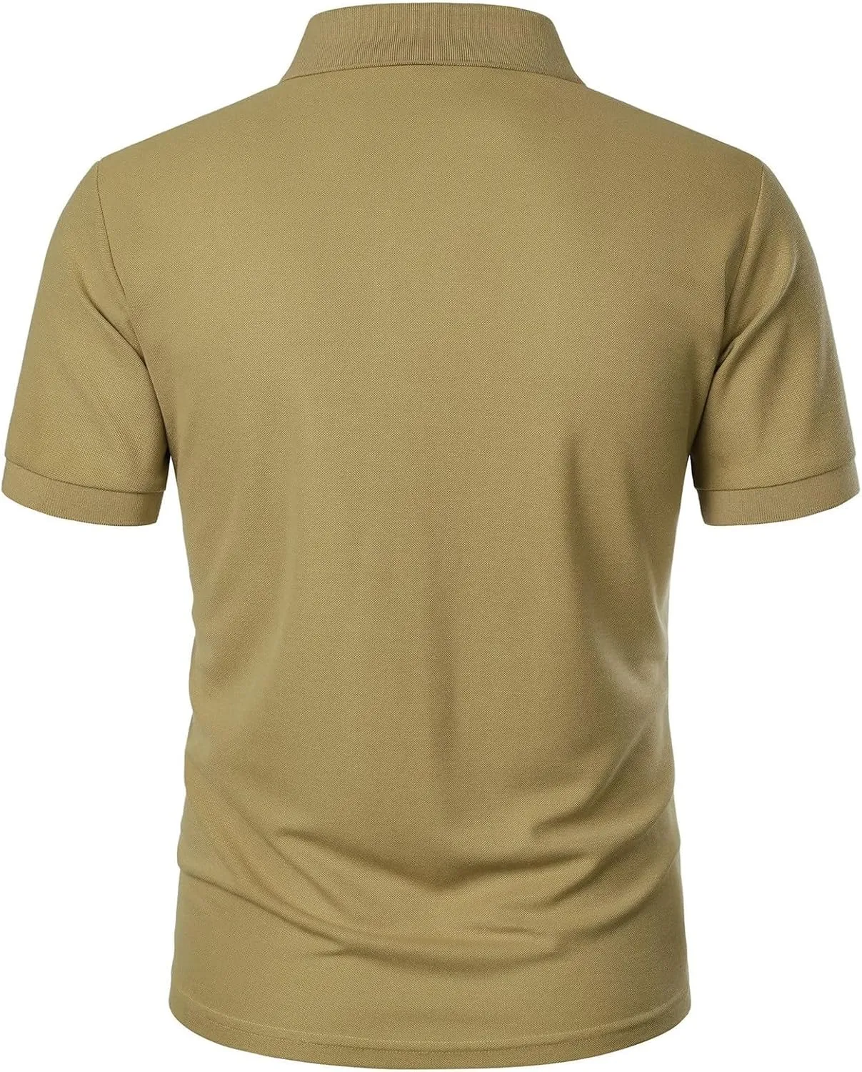 Golf Polo Shirts for Men Moisture Wicking Quick-Dry Athletic Workout Collared T-Shirts Texture Knitted Pullover Top