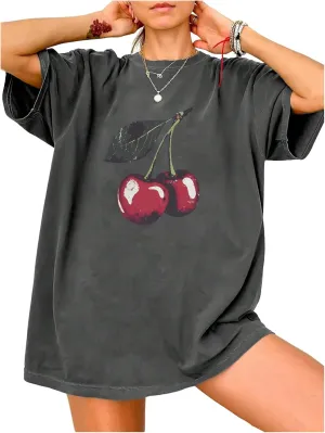 GORGLITTER Women's Oversized Vintage Graphic Tees Y2k Western T Shirts Country Cowgirl Outfits