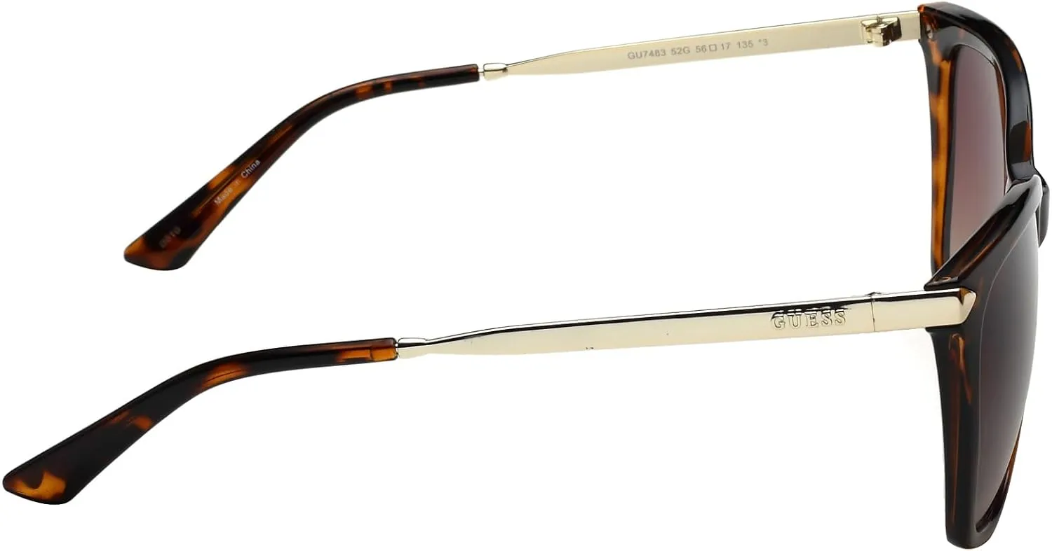 GUESS Women's Gu7483 Cat Eye Sunglasses