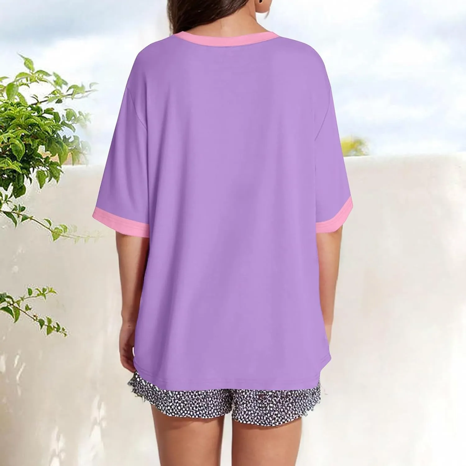 Half Sleeve Tops for Women Crew Neck Casual Summer Oversized Tshirts Trendy Going Out Tops Womens Shirts