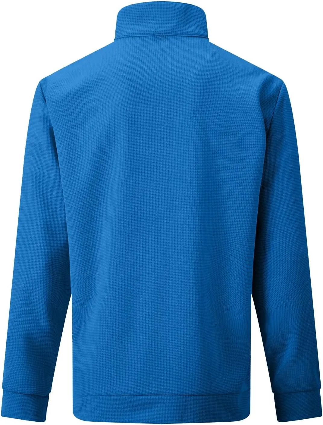 Half Zip Pullover Men Lightweight Waffle Long Sleeve Shirts Casual Comfy Mock Neck Sweatshirt with Pocket Polos
