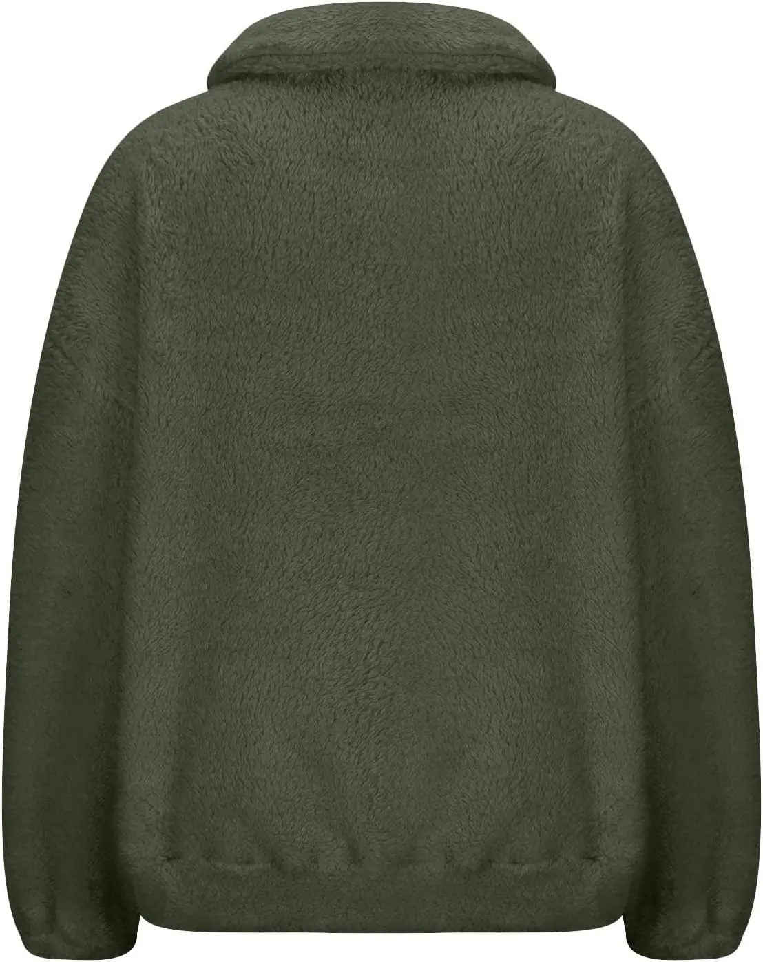 Half Zip Pullover Women Sherpa Fleece Jacket Long Sleeve Sweatshirt Fuzzy Sweater Teddy Bear Jacket Winter Clothes
