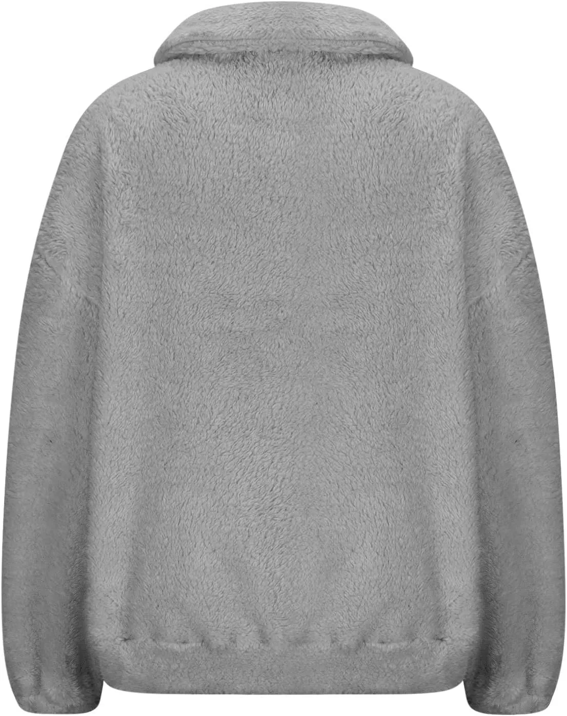 Half Zip Pullover Women Sherpa Fleece Jacket Long Sleeve Sweatshirt Fuzzy Sweater Teddy Bear Jacket Winter Clothes
