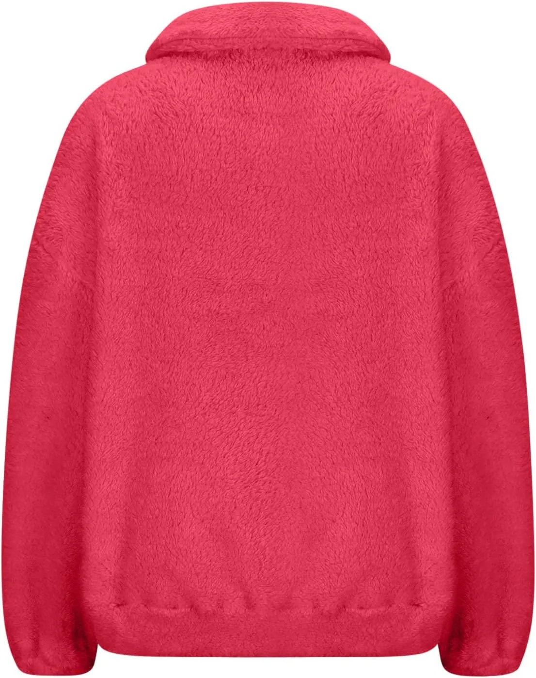 Half Zip Pullover Women Sherpa Fleece Jacket Long Sleeve Sweatshirt Fuzzy Sweater Teddy Bear Jacket Winter Clothes