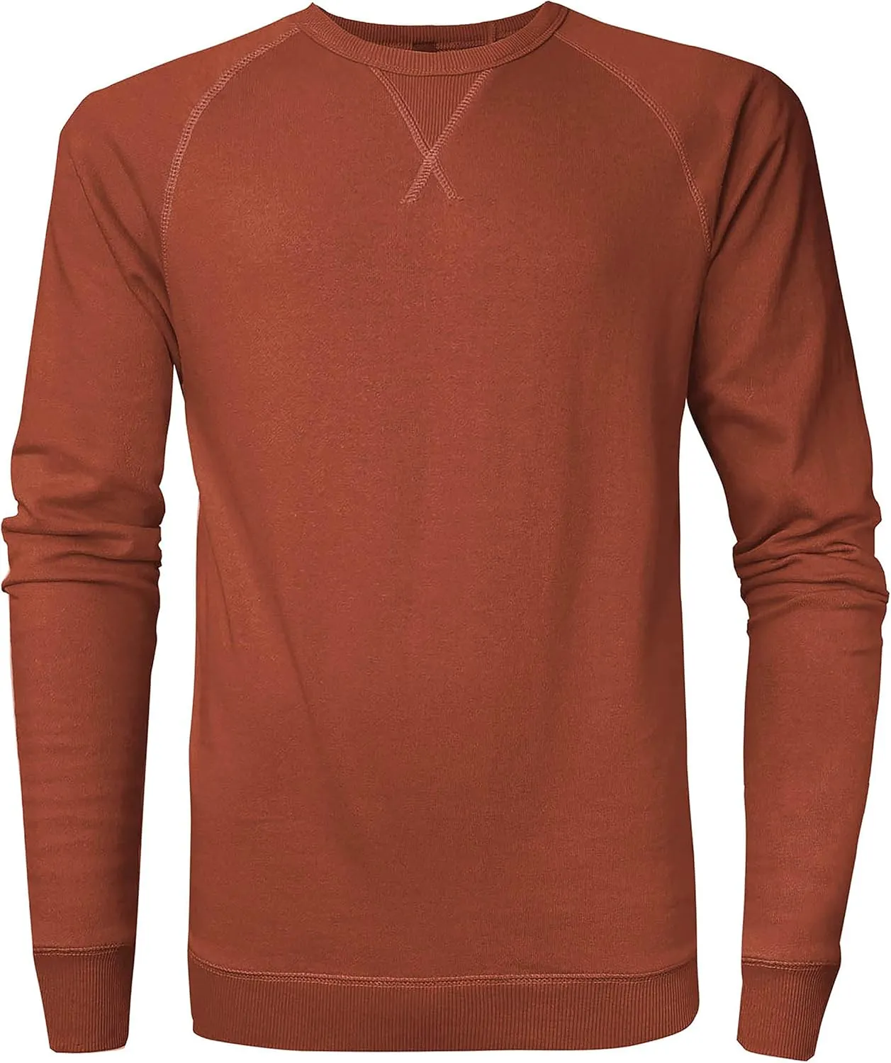 Hat and Beyond Mens French Terry Crewneck Sweatshirt Lightweight Fleece Pullover Sweater