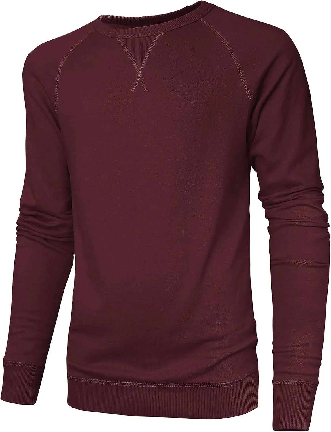 Hat and Beyond Mens French Terry Crewneck Sweatshirt Lightweight Fleece Pullover Sweater