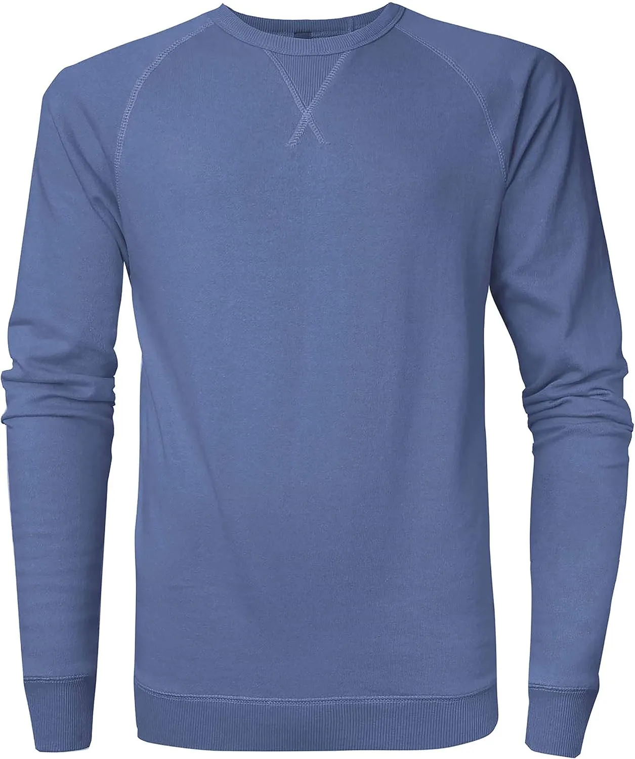 Hat and Beyond Mens French Terry Crewneck Sweatshirt Lightweight Fleece Pullover Sweater
