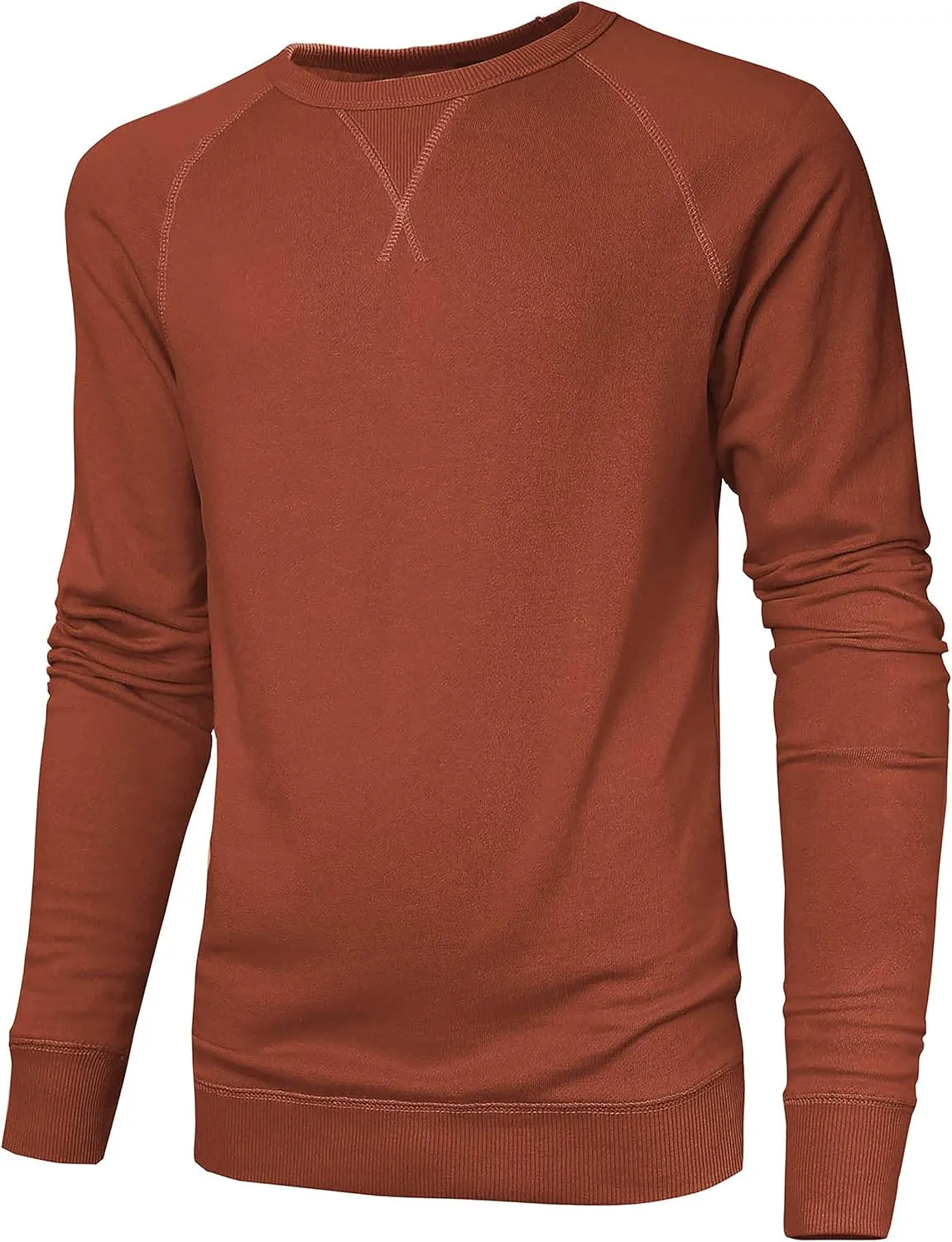 Hat and Beyond Mens French Terry Crewneck Sweatshirt Lightweight Fleece Pullover Sweater