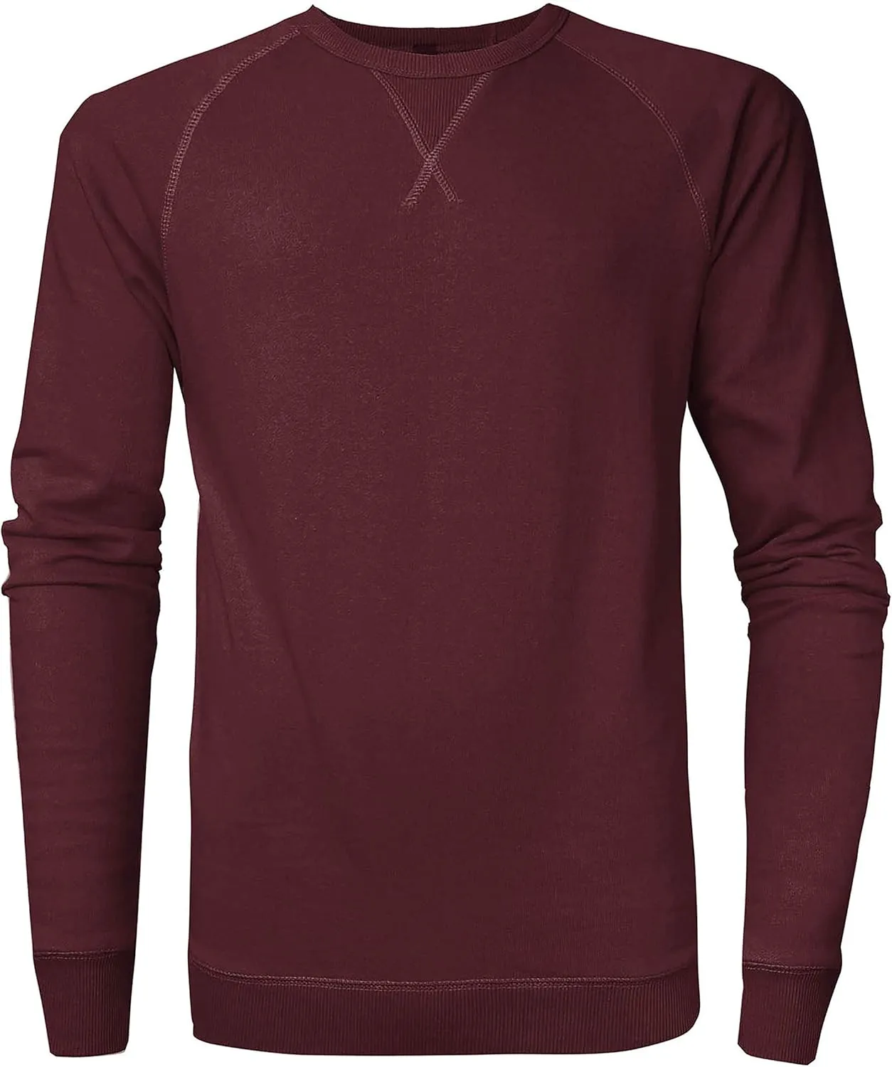 Hat and Beyond Mens French Terry Crewneck Sweatshirt Lightweight Fleece Pullover Sweater