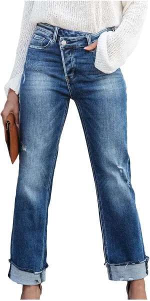 High Waisted Jeans for Women Classic Stretch Butt Lifting Pencil Pants Solid Color Pull On Jeggings Jeans