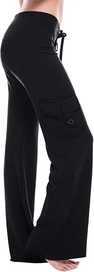 High Waisted Sweatpants for Women with Multi Pocket 2025 Fall Winter Trendy Palazzo Drawstring Lounge Joggers Pants