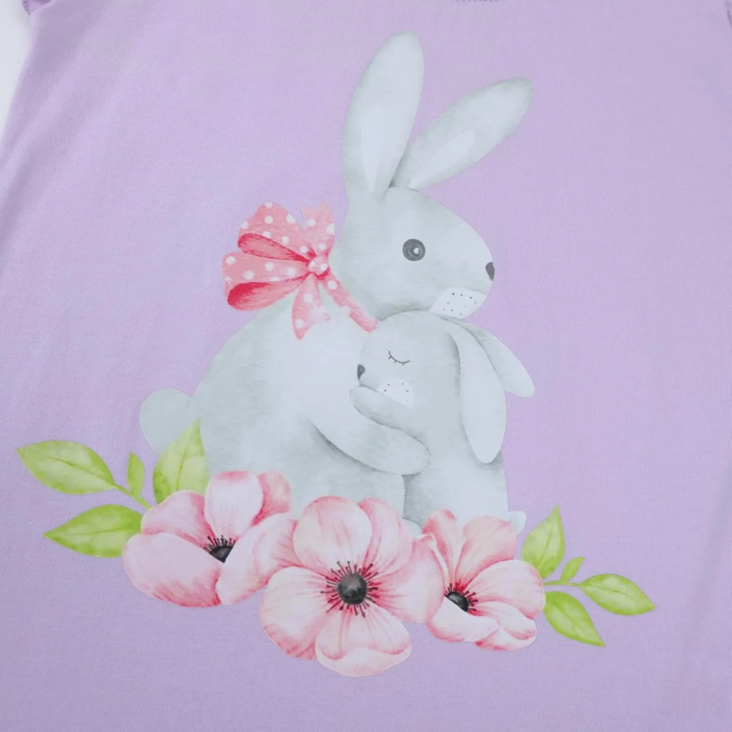 HILEELANG Girl Short Sleeve Tees Easter Graphic Cotton Summer T-Shirts 3Packs
