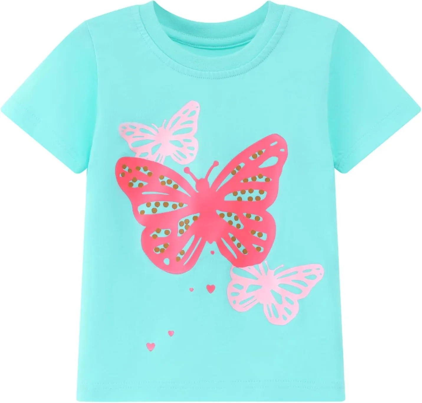HILEELANG Girl Short Sleeve Tees Easter Graphic Cotton Summer T-Shirts 3Packs