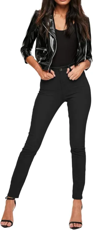 Hybrid & Company Women’s Classic Denim Mid Rise Skinny Jeans Super Stretch Pants