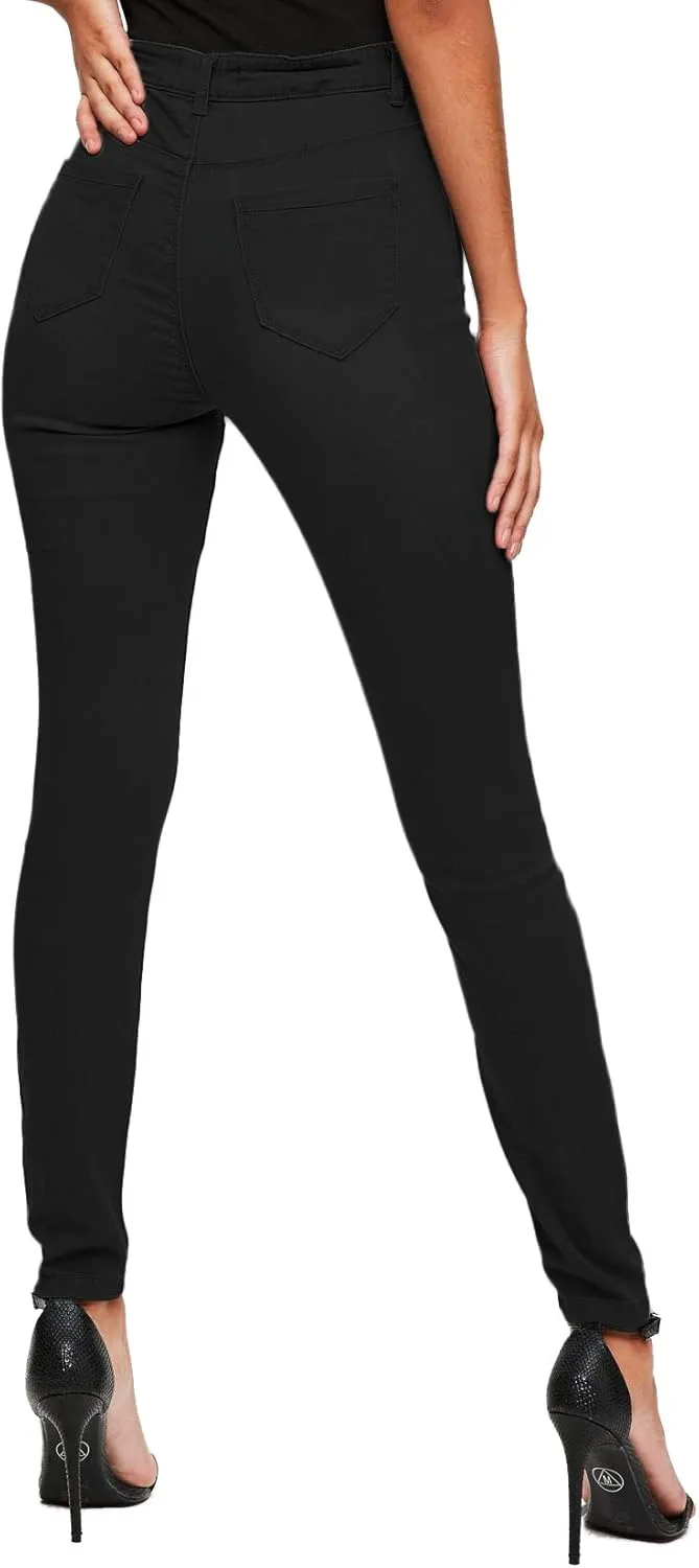 Hybrid & Company Women’s Classic Denim Mid Rise Skinny Jeans Super Stretch Pants