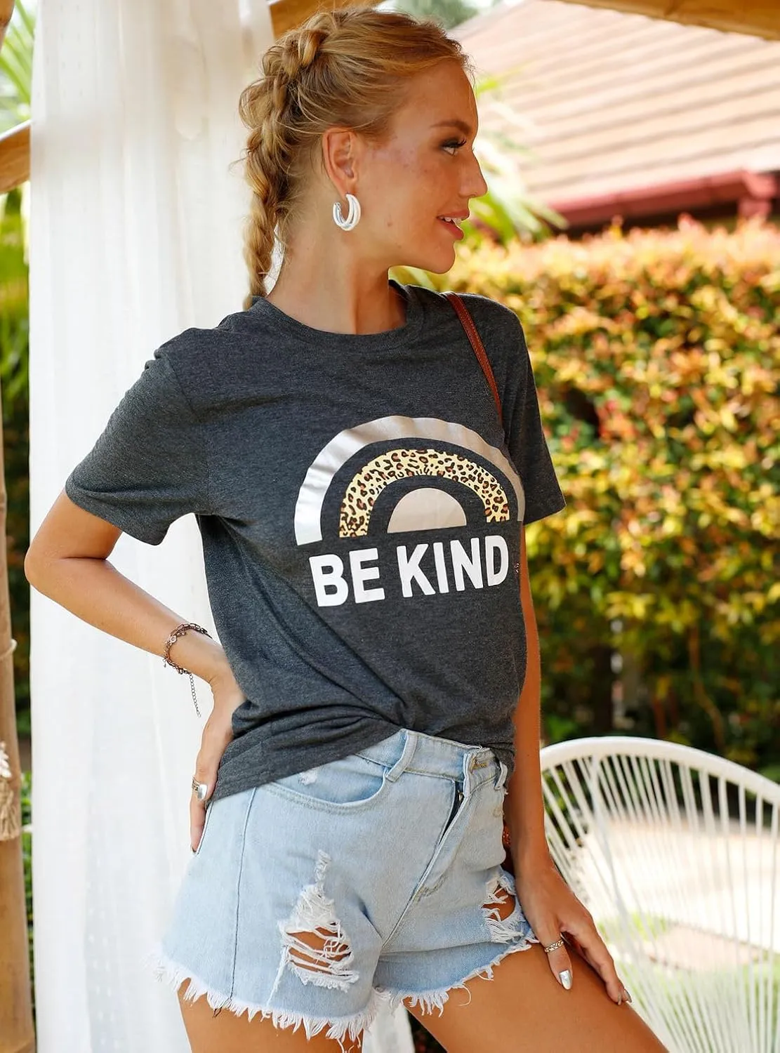 IRISGOD Womens Graphic Tees Casual Summer Short Sleeve Vintage T Shirts Tops