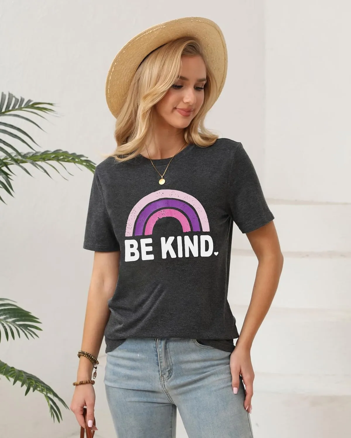 IRISGOD Womens Graphic Tees Casual Summer Short Sleeve Vintage T Shirts Tops
