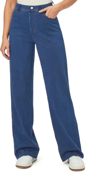 IUGA Wide Leg Jeans Woman Stretchy Pull On Baggy Jeans High Waisted Trendy Womens Jeans Straight Casual Denim Pants