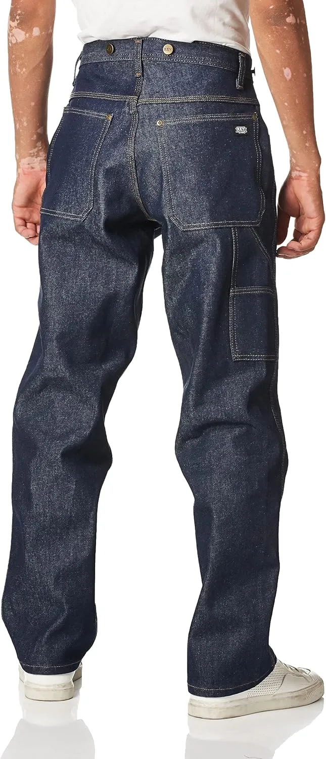 Key Apparel Men's Relaxed Fit Double Front Denim Logger Dungarees