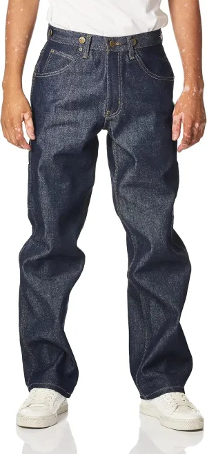Key Apparel Men's Relaxed Fit Double Front Denim Logger Dungarees