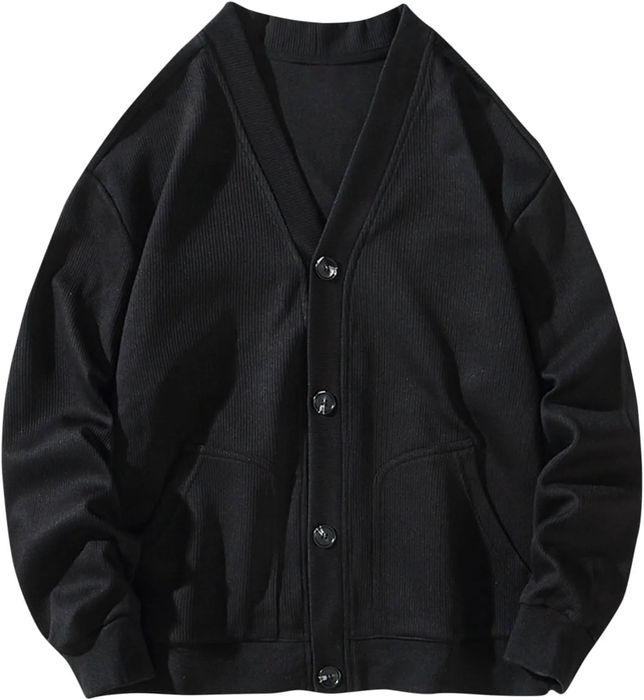 Knit Cardigan Sweaters for Men V Neck Sweater Button Down Cardigans Open Front Cardigan Casual Fall Sweaters