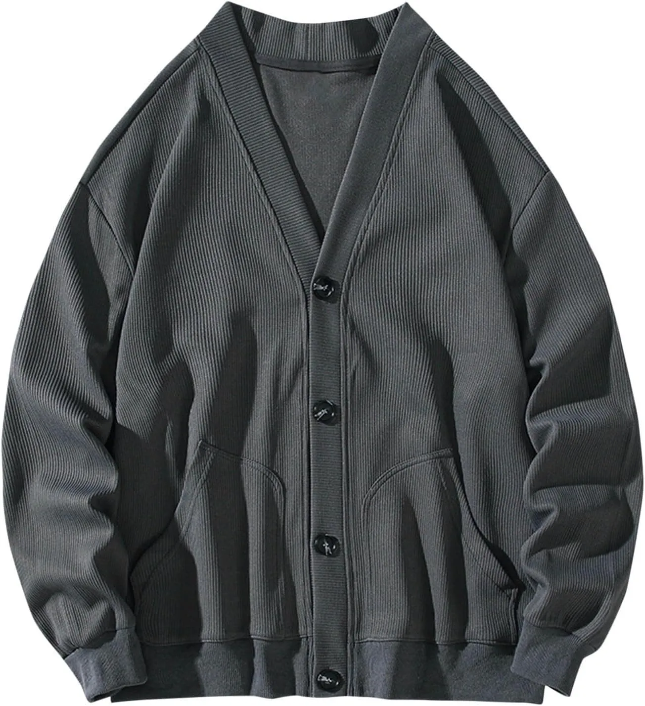 Knit Cardigan Sweaters for Men V Neck Sweater Button Down Cardigans Open Front Cardigan Casual Fall Sweaters