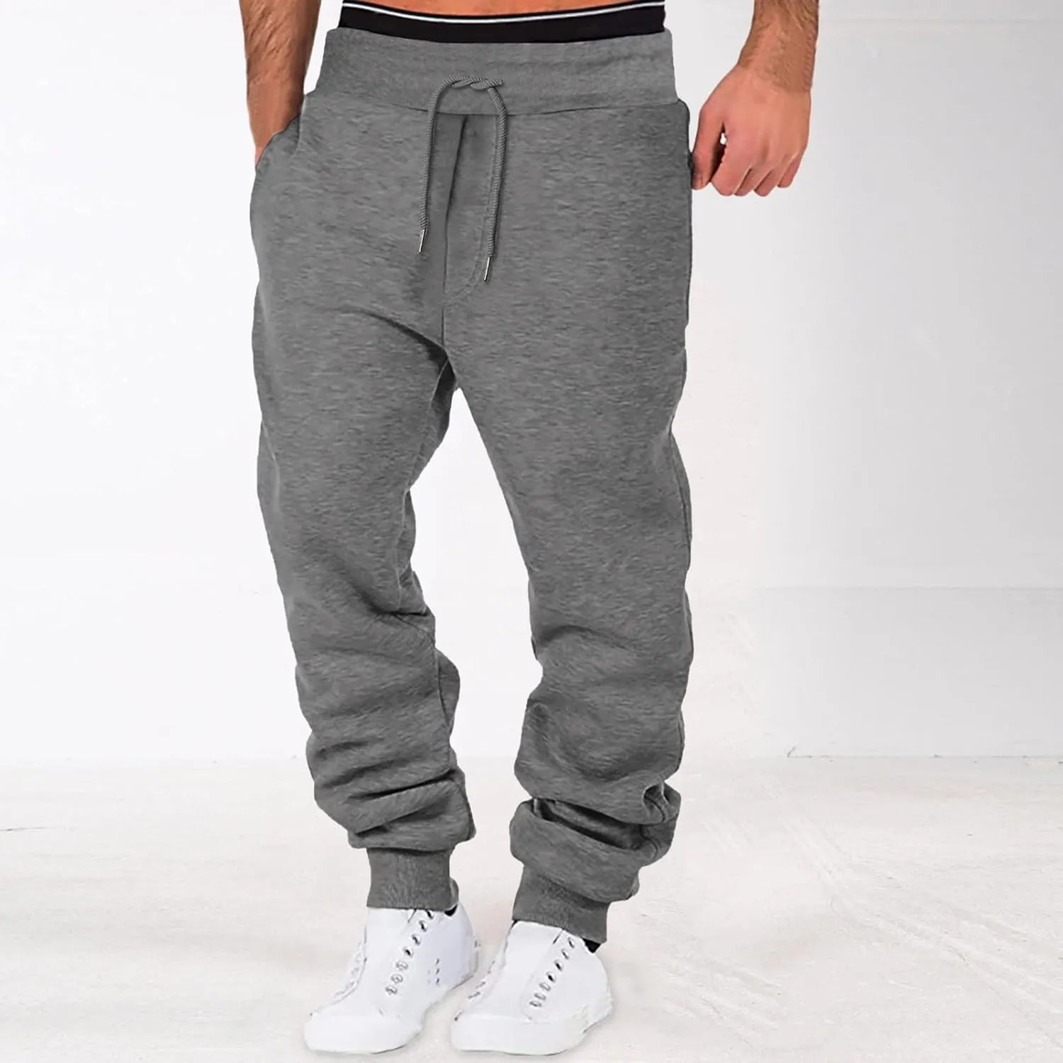 LCMTWX Joggers Pants Man Pants Casual Jogging Sports Elastic with Pockets Men's Men's Pants Straight Leg Joggers