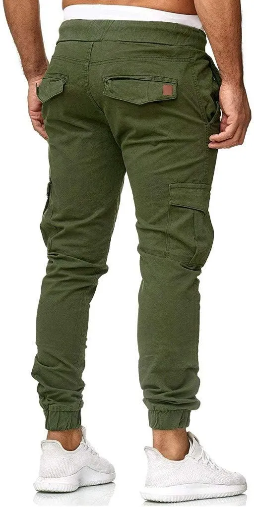 LCMTWX Mens Hiking Pants Elastic Casual Sport Joggings Solid Sweatpants Pockets Men's Casual Pants Men Joggers Mens Joggers