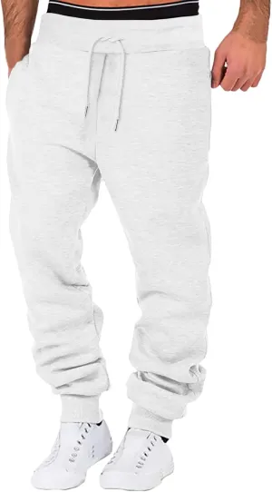 LCMTWX Mens Hiking Pants Elastic Casual Sport Joggings Solid Sweatpants Pockets Men's Casual Pants Men Joggers Mens Joggers