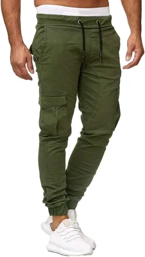 LCMTWX Mens Hiking Pants Elastic Casual Sport Joggings Solid Sweatpants Pockets Men's Casual Pants Men Joggers Mens Joggers