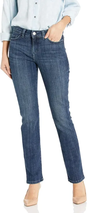 Lee Womens Instantly Slims Classic Relaxed Fit Monroe Straight Leg Jean