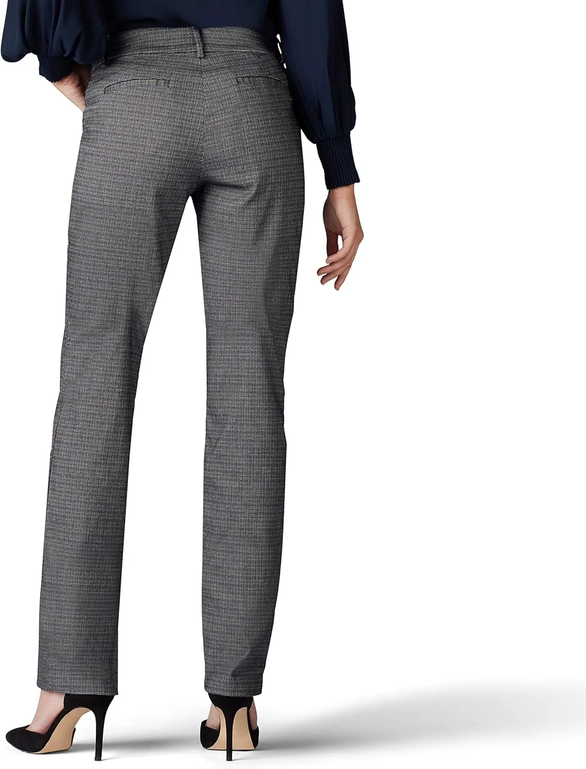 Lee Women's Petite Wrinkle Free Relaxed Fit Straight Leg Pant