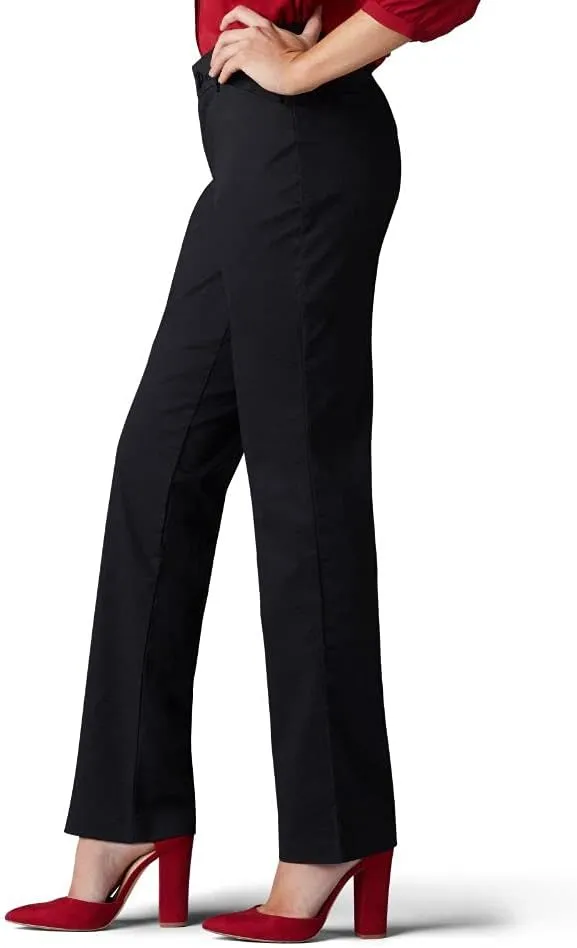 Lee Women's Petite Wrinkle Free Relaxed Fit Straight Leg Pant