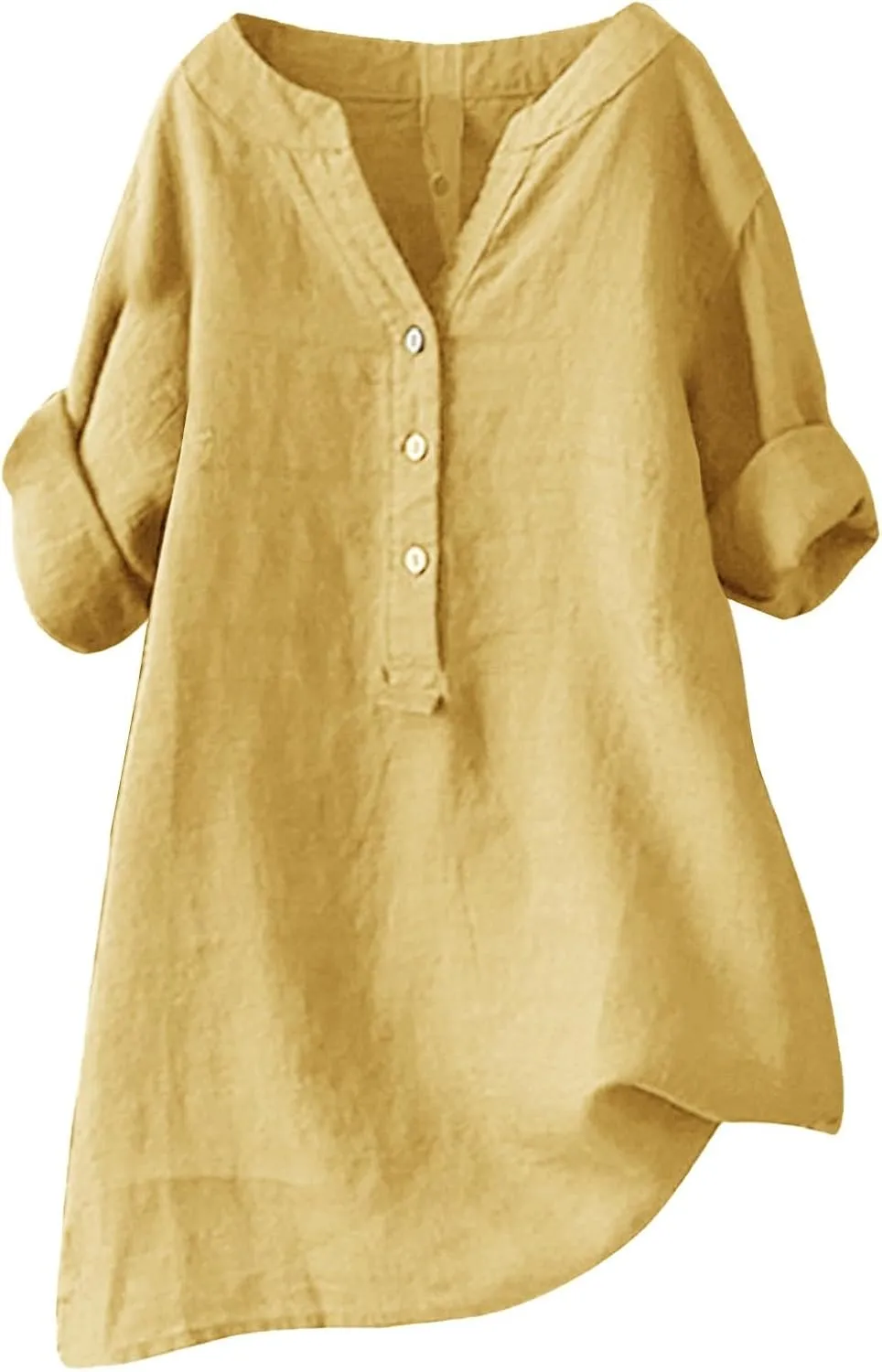 Linen Shirt for Women Breathable Tops Loose Crewneck Tops Womens Daily t Shirts Summer Shirts for Women 2025