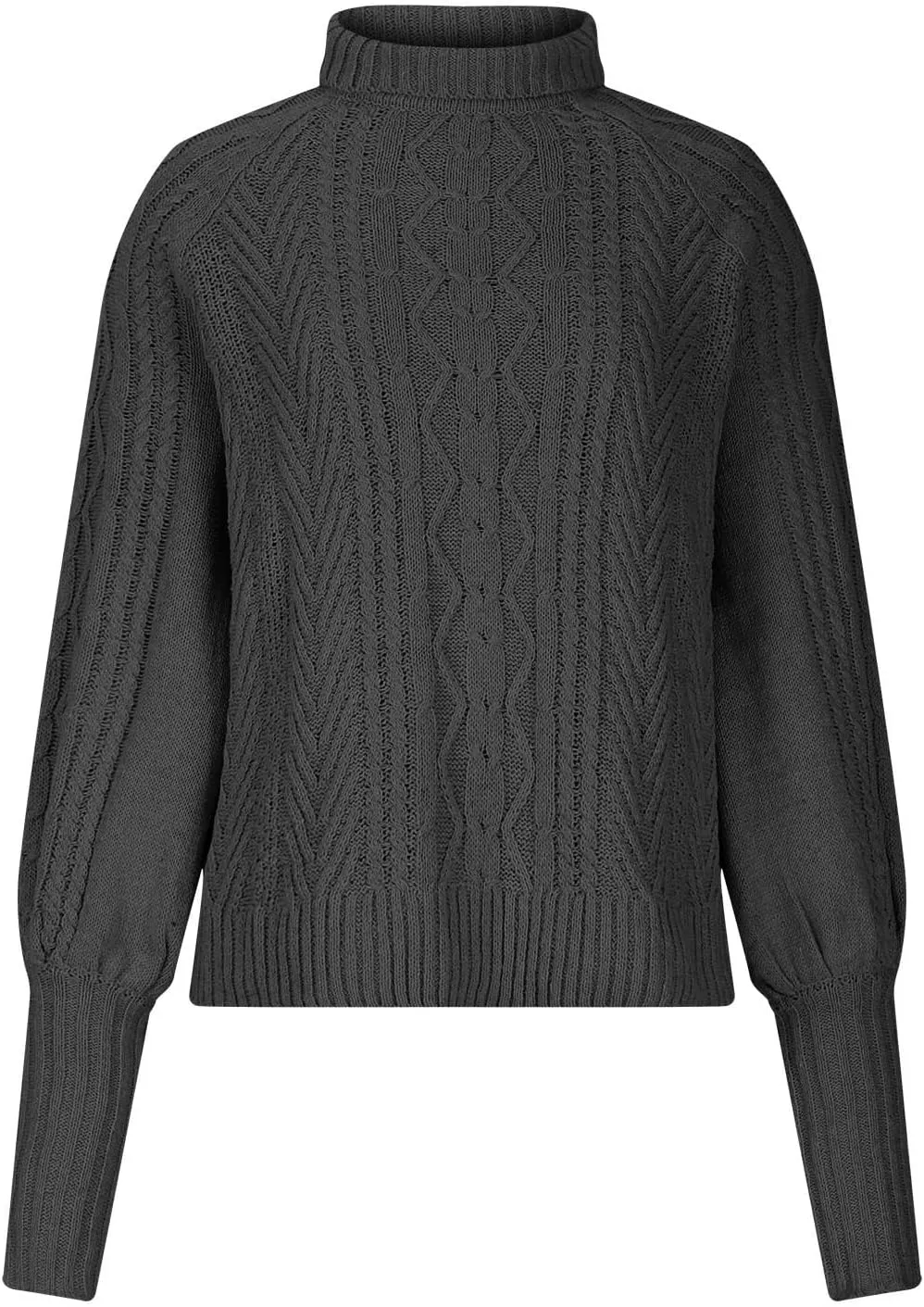 Long Sleeve Turtleneck Women Ribbed Knit Sweater Long Sleeve Warm Sweaters Winter Solid Color Blouse Trendy Sweaters