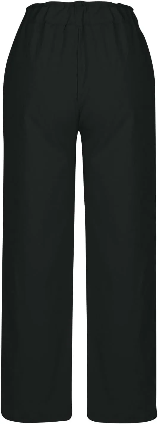 Long Yoga Pants for Women Casual Wide Leg Palazzo Cotton Linen High Waisted Long Pants Smocked Lounge Trousers